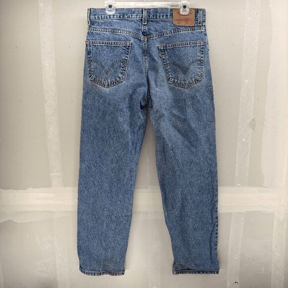 Vintage Levis Jeans Mens 33x32 Act(32x31) Blue 550 Relaxed Straight Denim Y2K - Picture 3 of 8